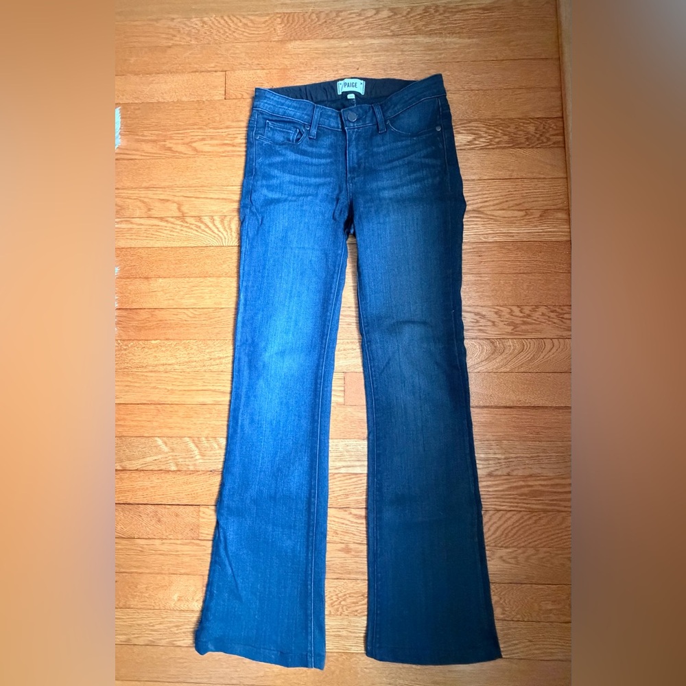 PAIGE Dark Blue Boot Cut Jeans